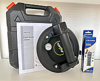 Присоска вакуумная Topvei 200мм (манометр + автопідкачка) + КЕЙС