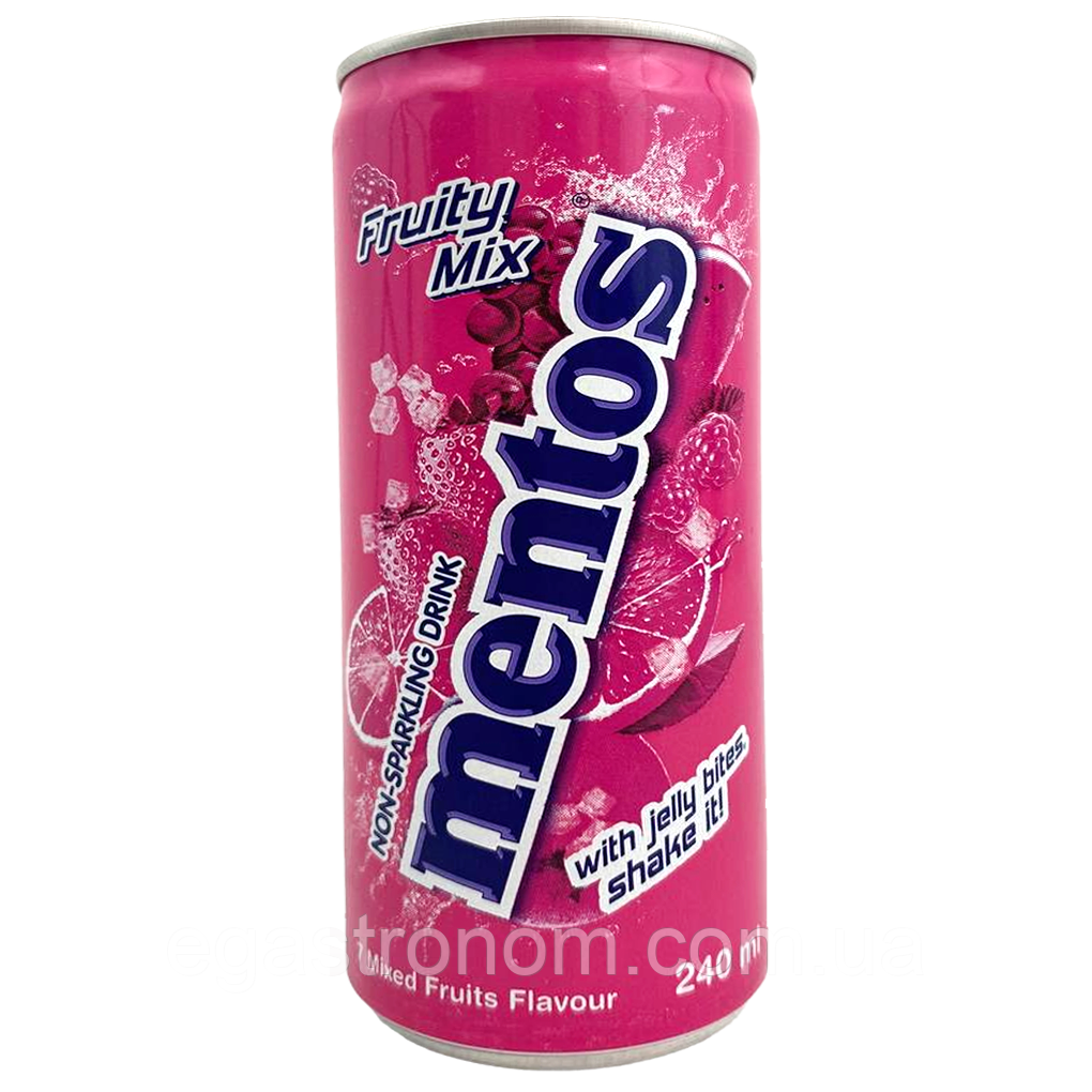 Напій газований фруктовий мікс Ментос Mentos fruity mix 240ml 24шт/ящ (Код: 00-00016383)