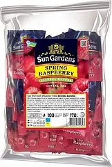 Чай квітковий Sun Gardens Spring Raspberry з каркаде, яблуком, малиною, шипшиною 100 пакетиків