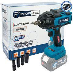 Потужний гайковерт ударний акумуляторний PROFI-TEC PTW820BL POWERLine : без АКБ, 720 Нм