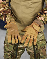 Штурмовые перчатки Standard койот, мужские тактические военные палые перчатки, боевые защитные перчатки зсу