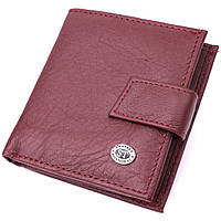 Компактный женский кошелек из натуральной кожи ST Leather Бордовый Salex Компактний жіночий гаманець із