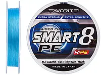 Шнур Favorite Smart PE 8x 150м (sky blue) #1.5/0.202mm 17lb/11.4kg