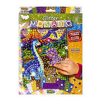 Креативное творчество "Glitter Mosaic Дино" БМ-03-01 блестящая мозаика Salex Креативна творчість "Glitter