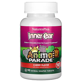 Вітаміни Animal Parade Children's Chewable Inner Ear Support Natures Plus 90 жувальних таблеток