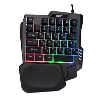 Тор! Комплект игровой 2в1 одноручная клавиатура + мышь с подсветкой UKC 7768
