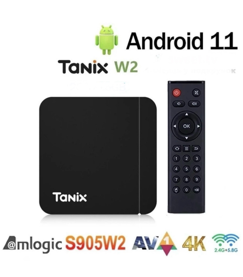 Смарт ТБ Приставка Tanix W2 4/132GB Amlogic S905W2 W2-A Android 11