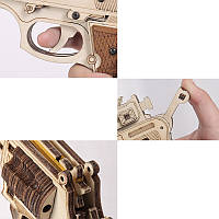 Тор! Деревянный 3D конструктор UNIQUE JSP301 Mauser gun 46 деталей