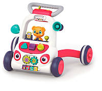 Детская каталка-ходунки с игровой панелью Limo Toy HB-0023 Ходунки с подвижными деталями музыкой и подсветкой