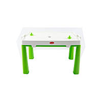 Детский пластиковый стол с насадкой для аэрохоккея DOLONI TOYS 04580 Зеленый, Land of Toys