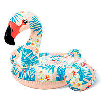 Надувной плотик для плавания и отдыха на воде в виде фламинго Intex 57559 Стильный надувной плотик