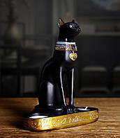Rest Статуэтка Сфинкс RESTEQ. Фигурка для интерьера Египетский кот 16*20 см. Декор черный египетский Сфинкс