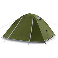 Палатка четырехместная P-Series NH18Z044-P 210T-65D Naturehike 6927595762646, темно-зеленая, Lala.in.ua