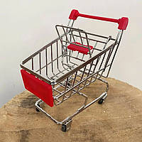 Rest Міні Візок купівельний, муляж, макет візок супермаркетівський маленький для візиток, чеків D_249