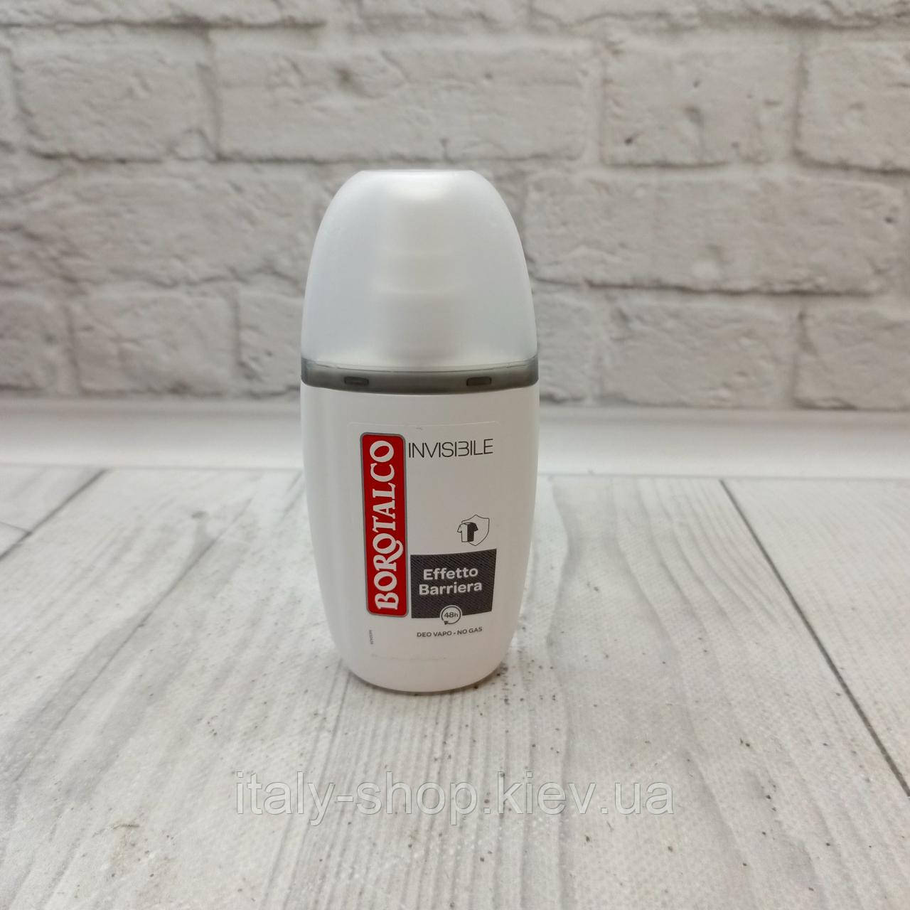 Borotalco Invisible анти-плями 48h Дезодорант спрей без газу 0% алкоголю 75мл, Італія, фото 1