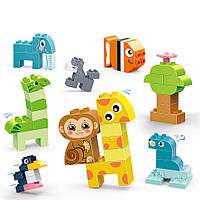 Детский конструктор "Большие блоки" Интересные животные BanBao ЕТ981, 74 детали, World-of-Toys