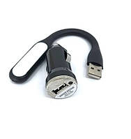 AЗП 12/24V 1USB + USB ліхтарик (гнучкий) IDC-008