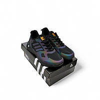 Мужские кроссовки Adidas черные (хамелеон) Im_930