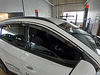 Tuning Ветровики с хромом (4 шт, Niken) для Hyundai Tucson NX4 2021-2024 гг