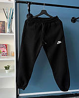 Мужские теплые Спортивные брюки черные N4 - black Salex Чоловічі теплі Спортивні штани чорні N4 - black