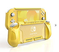 Защитный чехол бампер HEYSTOP для Nintendo Switch Lite + стики + стекло / Yellow