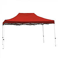 Раздвижной усиленный шатер на белом каркасе для сада шатер 3х4.5 м Красный Тент для отдыха на природе