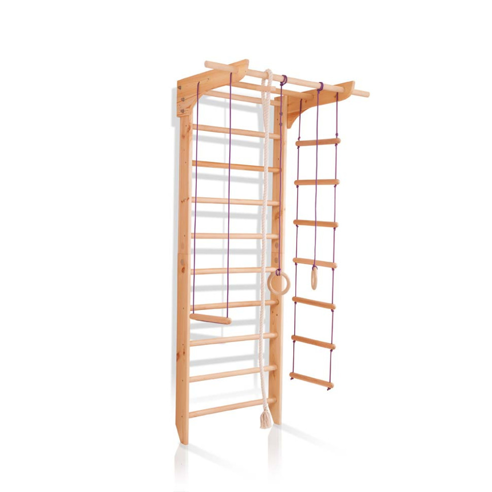 Спортивный уголок SportBaby 10-Lux 1-220 с трапецией и кольцами, Toyman - фото 1 - id-p2207313048