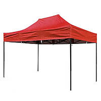 Раздвижной шатер-гармошка на черном каркасе для сада 2х3 м Красный Тент для уличной торговли