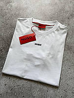 Мужская белая футболка Хуго Босс Hugo Boss Lux Salex Чоловіча біла футболка хуго бос Hugo Boss Lux