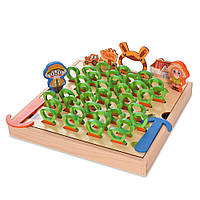 Детский развивающий центр-игрушка MD 1836 Деревянное игровое поле Морковная ферма