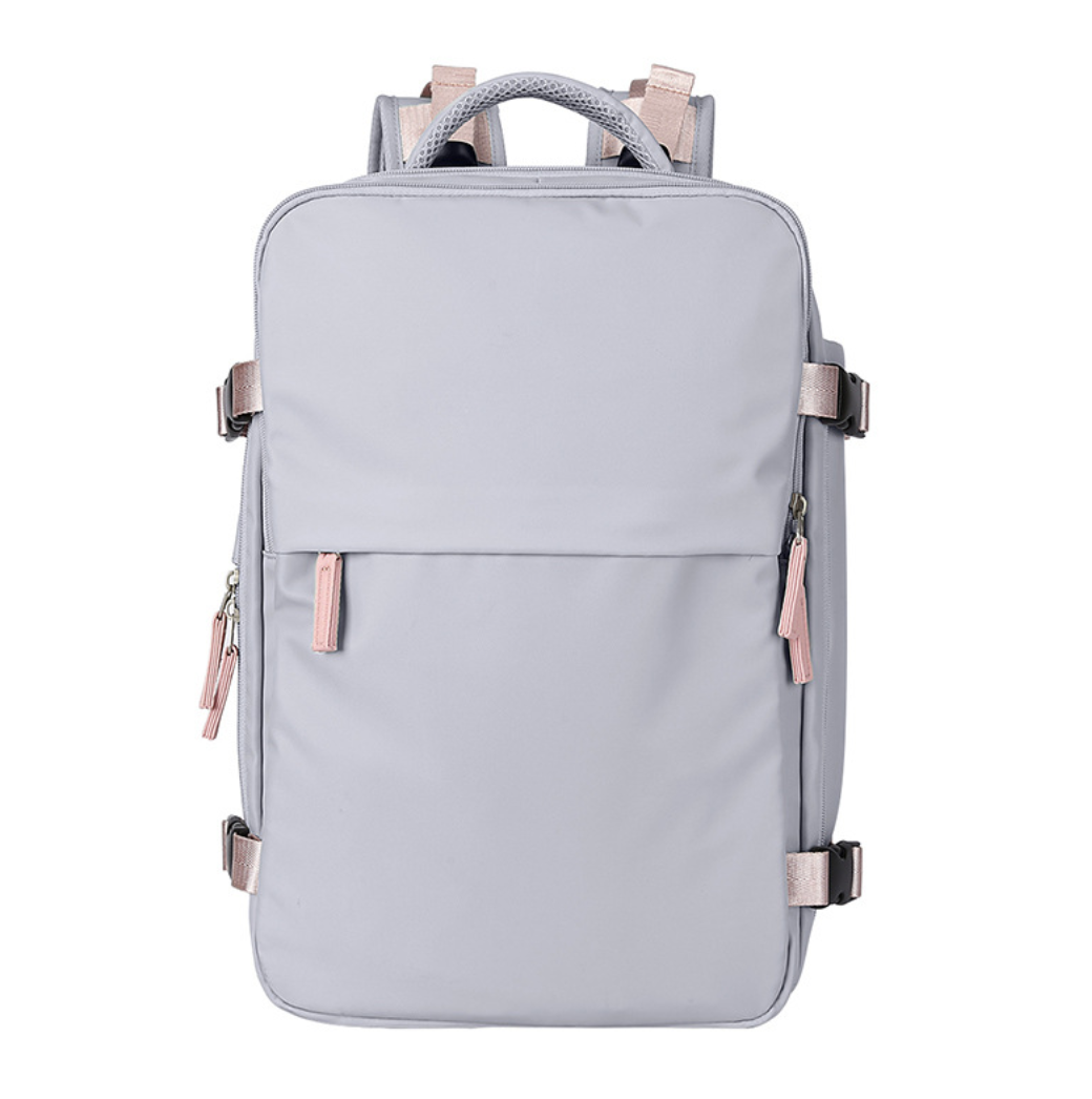 Дорожній рюкзак із кишенею для взуття / Рюкзак універсальний для міста та подорожей / Міський рюкзак-чемодан Світло-сірий, фото 1