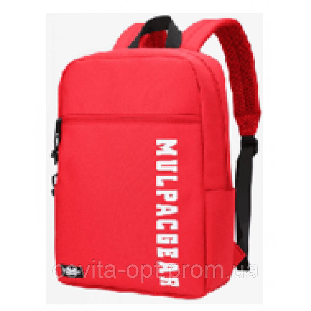 Рюкзак 2від., 2карм. 15,5" червоний №KB-20822-red, фото 1