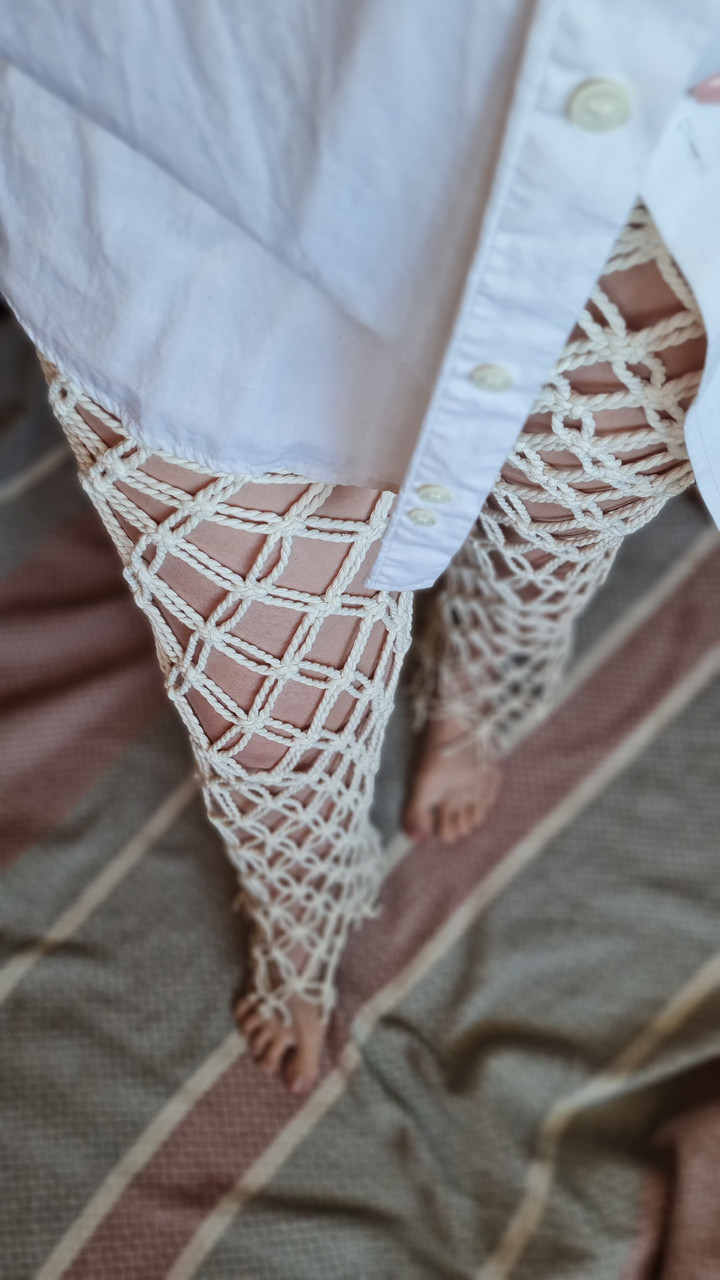 Штани сітка, брюки макраме, фото 1