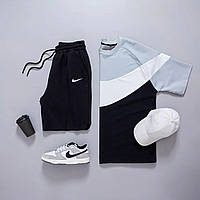 Спортивный комплект мужской найк шорты и футболка Nike черный цвет Salex Спортивний Комплект чоловічий найк