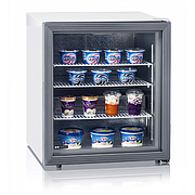 Шафа морозильна барна HURAKAN HKN-UF100G на 88 л, скляні розпашні двері