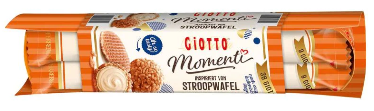 Цукерки Ferrero GIOTTO Momenti Stroopwafel 4 Stangen 154.8г