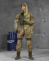 Весняний тактичний костюм 4в1 піксель з наколінниками, армійська чоловіча форма для військових з убакс