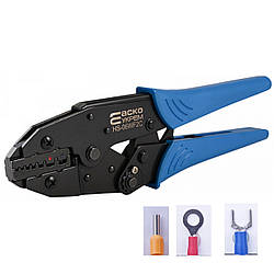 HS-06WF2C універсальний обжимний інструмент для трубчастих і ізольованих наконечників 0.25-4 мм2