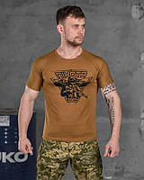 Тактическая потоотводящая футболка койот, мужская военная футболка с принтом ЗСУ