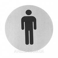 Табличка информационная самоклеящаяся Для мужчин, Ø75 мм HENDI 663608