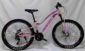 Велосипед підлітковий спортивний 26 дюймів, рама 13" CORSO Mercury MR-26809 (3*7s) рожевий