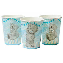 Набір паперових склянок "Ведмедик" блакитний Party 7036-0037, 10 шт, World-of-Toys