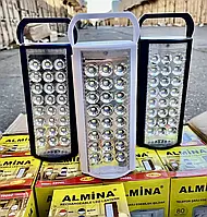 Ручной фонарь с аккумуляторе 3000 мАч Almina DL-2424, переносной аварийный фонарь 24 LED 3547