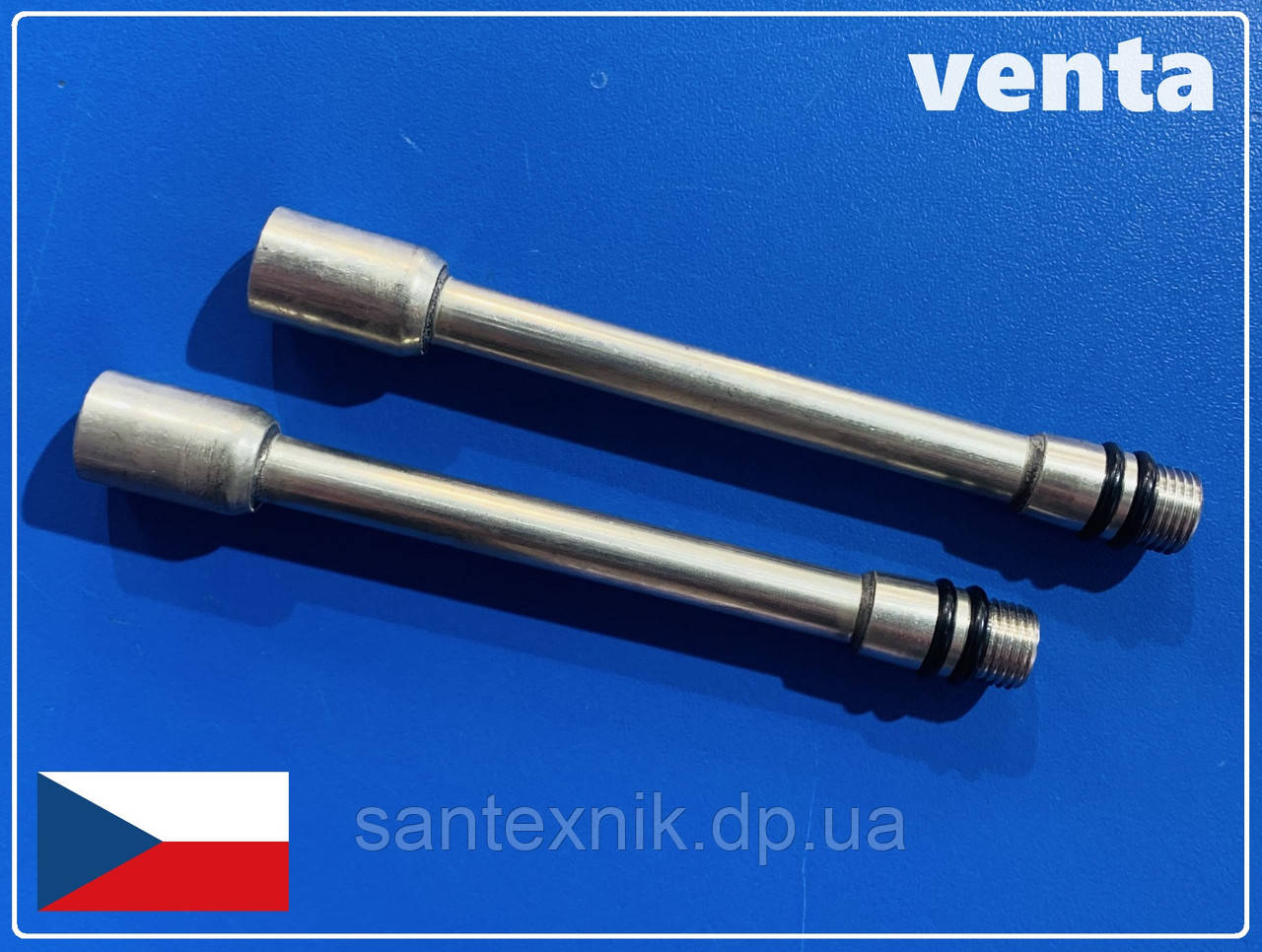 Комплект подовжувачів VENTA під змішувач М10в*М10з нержавіюча сталь (пара). Довжина-110мм.