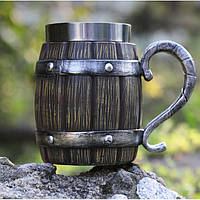 Кружка викинг из полистоуна 550МЛ , пивной бокал викинг , пивная кружка