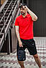 Комплект Nike КЕПКА + поло червоний та шорти + Барсетка, фото 4