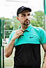 Комплект Nike КЕПКА + поло бірюзово-чорний та шорти + Барсетка, фото 2