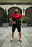 Комплект Nike поло червоно-чорний і шорти. +Барсетка, фото 2