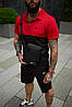 Комплект Nike поло червоно-чорний і шорти. +Барсетка, фото 4