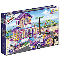 Конструктор для девочек "Модный пляж" Вилла BanBao 6122, 565 деталей, World-of-Toys